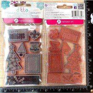 Ditto by Hampton Art Holiday Rubber Stamps Set IC0199